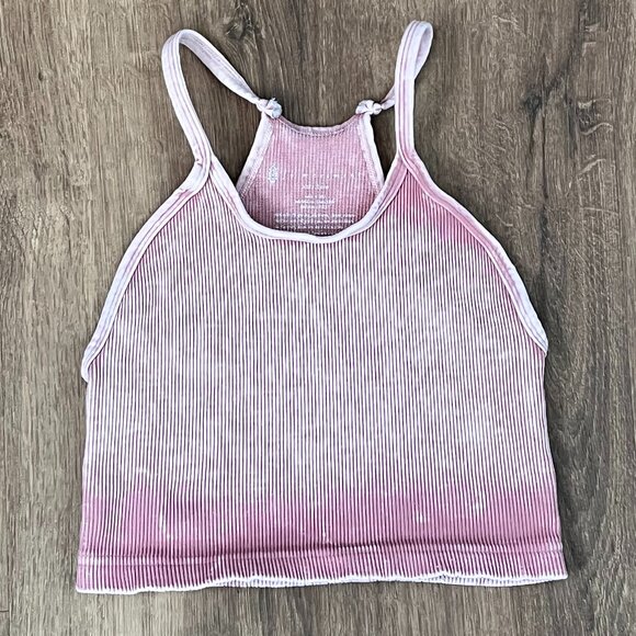 Free People Movement Happiness Runs Crop Tank Women's Pink Crop-top Sz XS/S - Picture 2 of 8